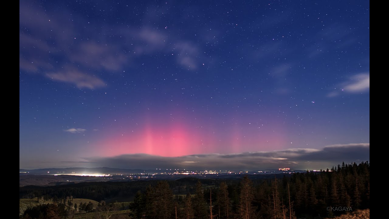 北海道で撮影したオーロラ