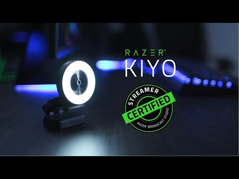 Internetinė kamera Razer Kiyo - Streaming Camera with Ring Lighting (USB Webcam, HD Video 720p, 60 FPS, Compatible with Open Broadcaster Software, Xsplit, Autofocus, Camera Clip, Tripod Connection) Juodas video