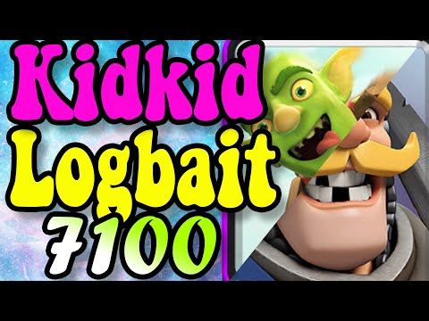 Kidkid Logbait God🏆 7100  gameplays 👈Best Logbait in Clash Royale