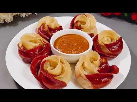 Chicken Momo's Recipe| Rose Flower Momo's Recipe
