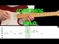 SOMETHING - Guitar lesson - Guitar solo (with tabs) - The Beatles - fast & slow