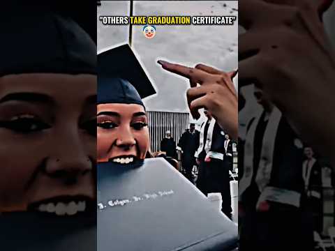 Others take graduation certificate V.s The Last One 💀 #trollface