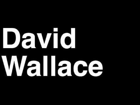 How to Pronounce David Wallace CFO Dunder Mifflin The Office TV Show US NBC Bloopers