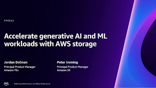 Download the video "AWS re:Invent 2023 - Accelerate generative AI and ML workloads with AWS storage (STG212)"