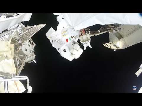 Expedition 61 - EVA 64 - Luca Parmitano and Andrew Morgan repairing the AMS experiment