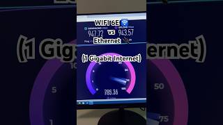 WIFI 6E vs Ethernet (1 Gigabit Internet) #shorts #speedtest #wifi6e #gigabit #internetspeedtest #pc