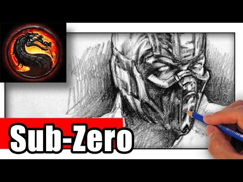 How to Draw Sub-Zero from Mortal Kombat with Pencil