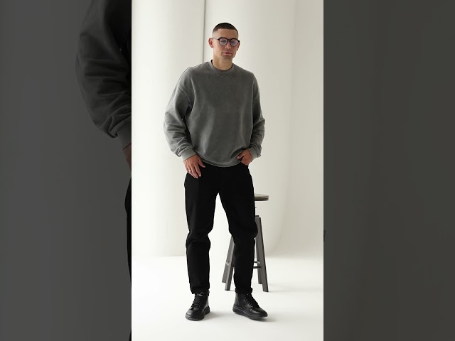 Чоботи жіночі шкіряні байка хутро 592641 Чорний Черевики чоловічі шкіряні хутро 590427 Чорні