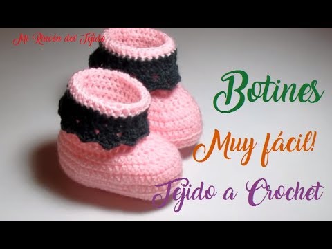 Escarpines o botitas para bebé paso a paso a crochet