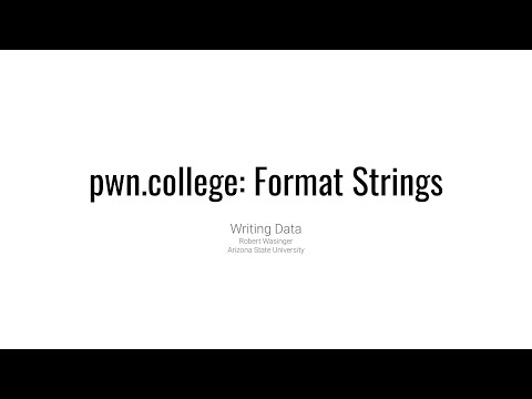 Format String Exploits - Writing Data