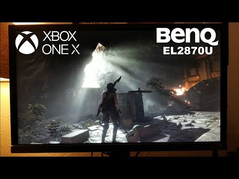 Xbox one X running on a 4K HDR Monitor BenQ EL2870U