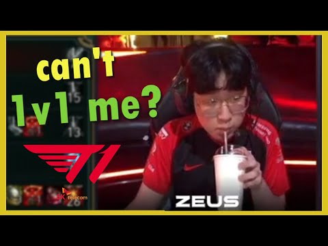 Zeus casually takes a sip of Coffee after dominating Lane vs Rascal