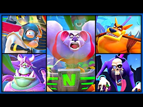 Crash On The Run - All Bosses (Nitro)