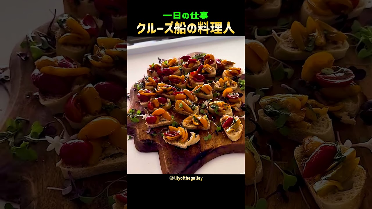 一日のクルーズ船の料理人の仕事