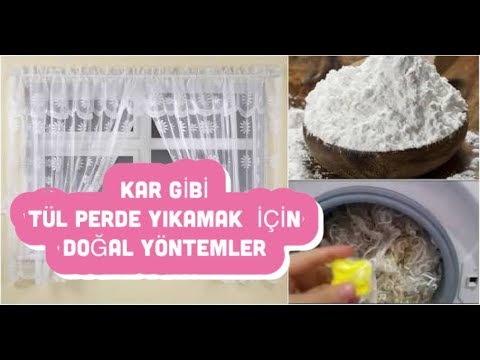 KAR GİBİ TÜL PERDE YIKAMAK İÇİN  DOĞAL YÖNTEMLER