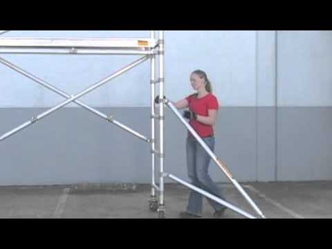 Demonstration on Instant Upright Aluminium Scaffolding Ladder