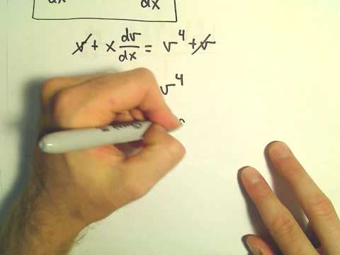 Change of Variables / Homogeneous Differential Equation - Example 3
