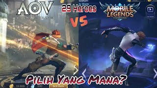 Download lagu ARENA OF VALOR vs MOBILE LEGENDS || 29 HERO Side by side_INSPIRASI atau PLAGIAT? #1 mp3