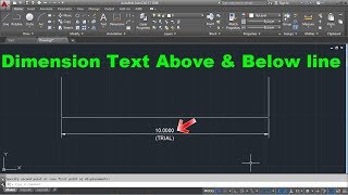 AutoCAD Dimension Text Above and Below Line