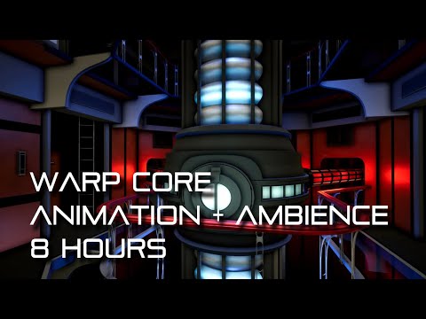 🎧 TNG Animated Warp Core Ambience *8 Hours* (Pulsing hum, relaxing)