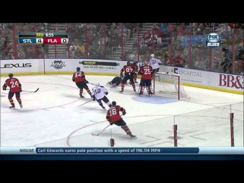 Chris Stewart breakaway in 3rd St. Louis Blues vs Florida Panthers 11/1/13 NHL Hockey.