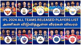 IPL 2024 Released Players List Tamil | IPL All team released players list | IPL 2024 News Tamil