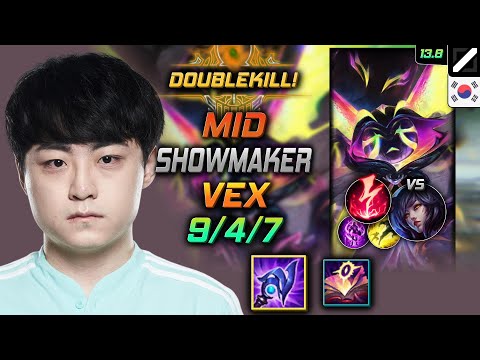 ShowMaker Mid Vex Build Luden's Tempest Electrocute - Vex Mid vs Ahri - LOL KR 13.8