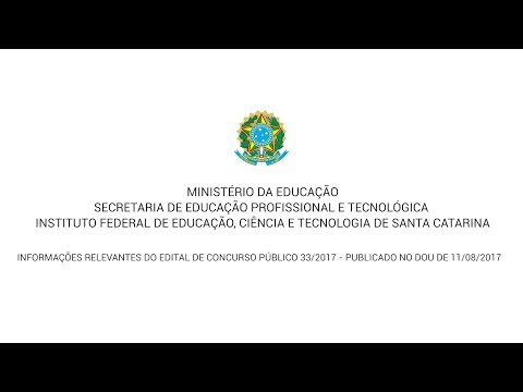 Tradução em Libras - Síntese do Edital de Concurso Público 33/2017 - IFSC