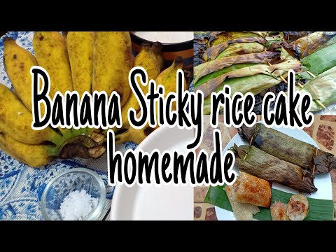How to make grilled banana sticky rice cake@mingskitchen6887