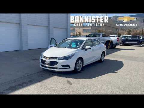 2017 Chevrolet Cruze Sedan LT (Automatic) in White for sale at Bannister Chevrolet Penticton in Penticton, BC