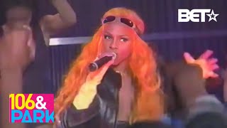 Lil' Kim's twins fall out performing 'How Many Licks?' live | BET 106 &amp; Park