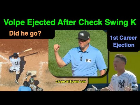 E91 - Anthony Volpe Ejected for 1st Time in MLB Career by Chad Fairchild Over a Check Swing Call
