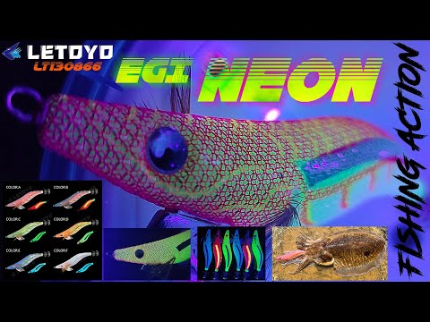 🟢🦑 LETOYO LT130866 EGI NEON 🌈 FUNCIONAN DEMOSTRADO #aliexpress #eging #fishing #lure #pesca #jigging