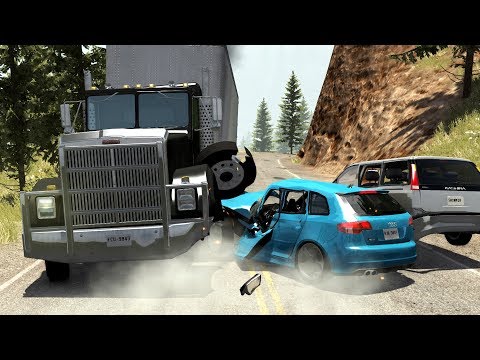 Car Overtaking Crashes Compilation #12 - BeamNG.Drive