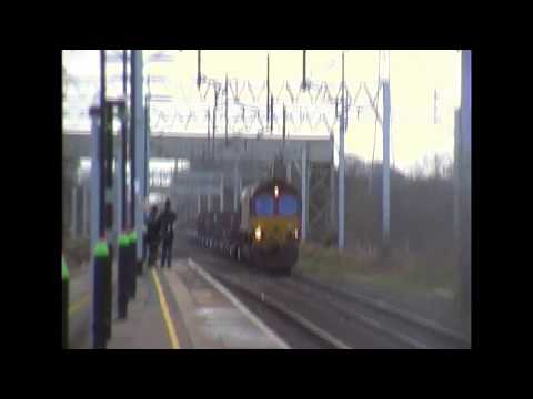 #157: DB Schenker Class 66079 passes Acton Bridge (07/02/14)
