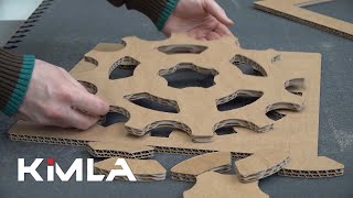 Cardboard cutting on Kimla CNC Cutter