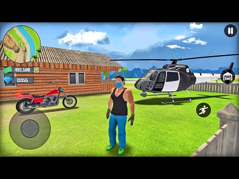 Harley Bike and Police Helicopter Driving in Open World Game - Android Gameplay