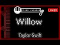 Willow (LOWER -3) - Taylor Swift - Piano Karaoke Instrumental