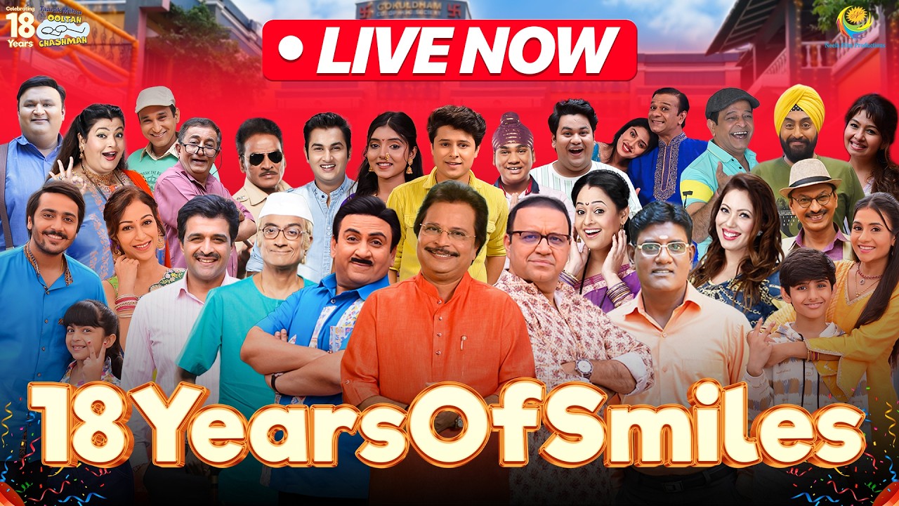 18 Years Of Taarak Mehta Ka Ooltah Chashmah | Haso Hasao Diwas ! LIVE