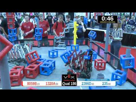 2015 VRC Engr Q186 - 8059B 1320A vs 2396D 235 - 67 to 68 - VEX Worlds 2015 - Engineering Division
