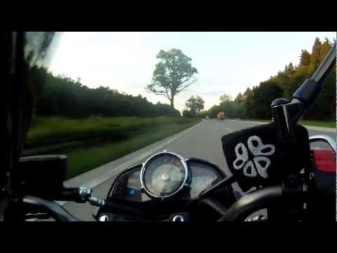 Suzuki B-King + BMW S1000RR + Kawasaki ZX10R on the German Autobahn - GoPro HD