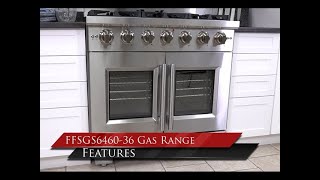 Forno Capriasca 36-Inch Freestanding French Door Gas Range, 6 Burners, Convection Oven, Energy Efficient Stainless FFSGS646036 Picture
