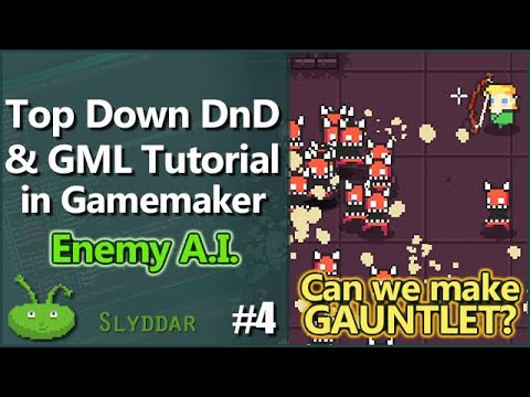 Top Down DnD & GML Tutorial in Gamemaker #4 Enemy A.I.