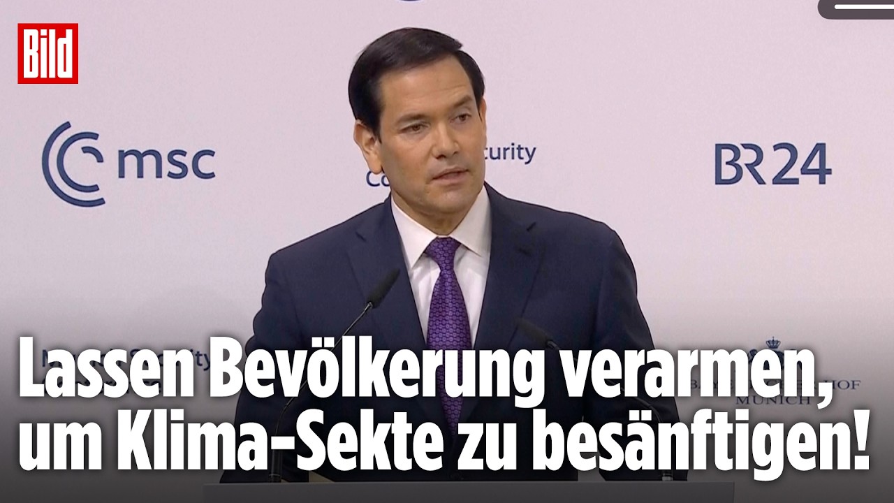 US-Außenminister Rubio warnt Europa: Klima- und Migrationspolitik schwächen den Kontinent