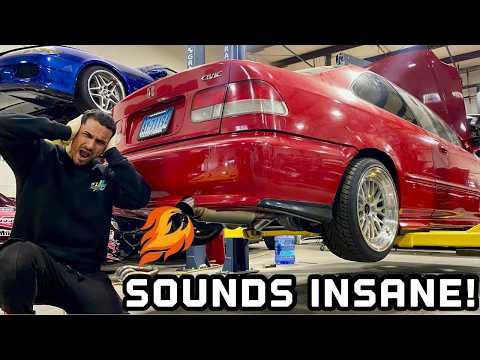 Toyota swapped Honda gets a FULL EXHAUST!