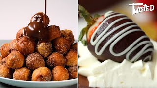 Sweet Temptations:  Indulgent Treats Including Homemade Donut Holes, Chocolate-Covered Strawberries
