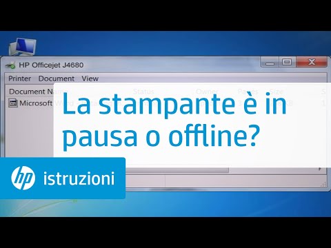 La stampante è in pausa o offline?