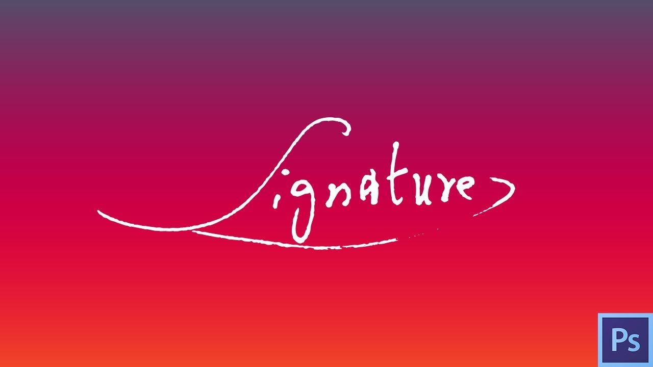 Comment créer une signature dans Photoshop