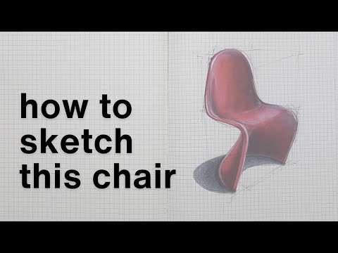 How to sketch the iconic Verner Panton chair!