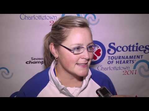2011 Scotties Tournament of Hearts Draw 2 Media Scrum